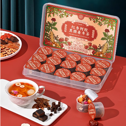 香港寶芝林紅參阿膠黑糖姜棗茶