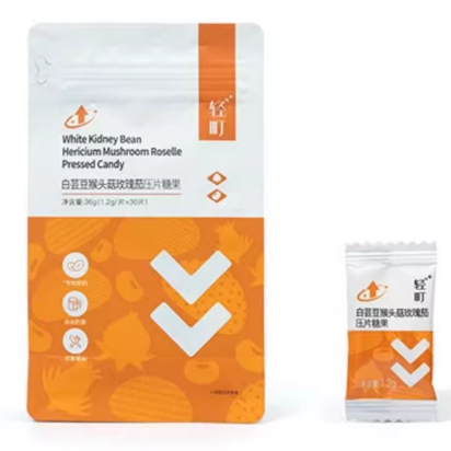 輕町白蕓豆猴頭菇玫瑰茄壓片糖果