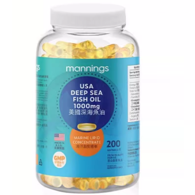 美國(guó)Mannings萬(wàn)寧深海魚(yú)油膠囊