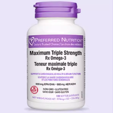 加拿大Preferred?Nutrition沛力福三倍魚(yú)油膠囊
