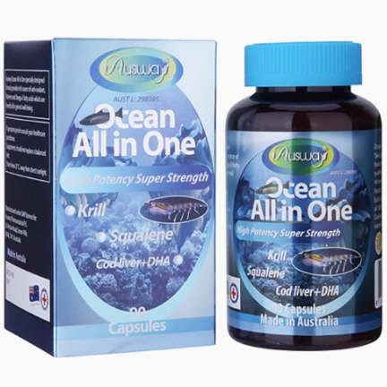 澳洲Ausway澳斯維深海魚油角鯊烯魚肝油磷蝦油DHA膠囊