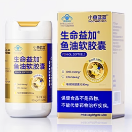 小魚藍(lán)藍(lán)生命益加魚油軟膠囊